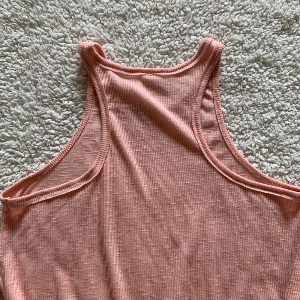 Free People Light Pink Racerback Tank Top Size Medium - Picture 4 of 7